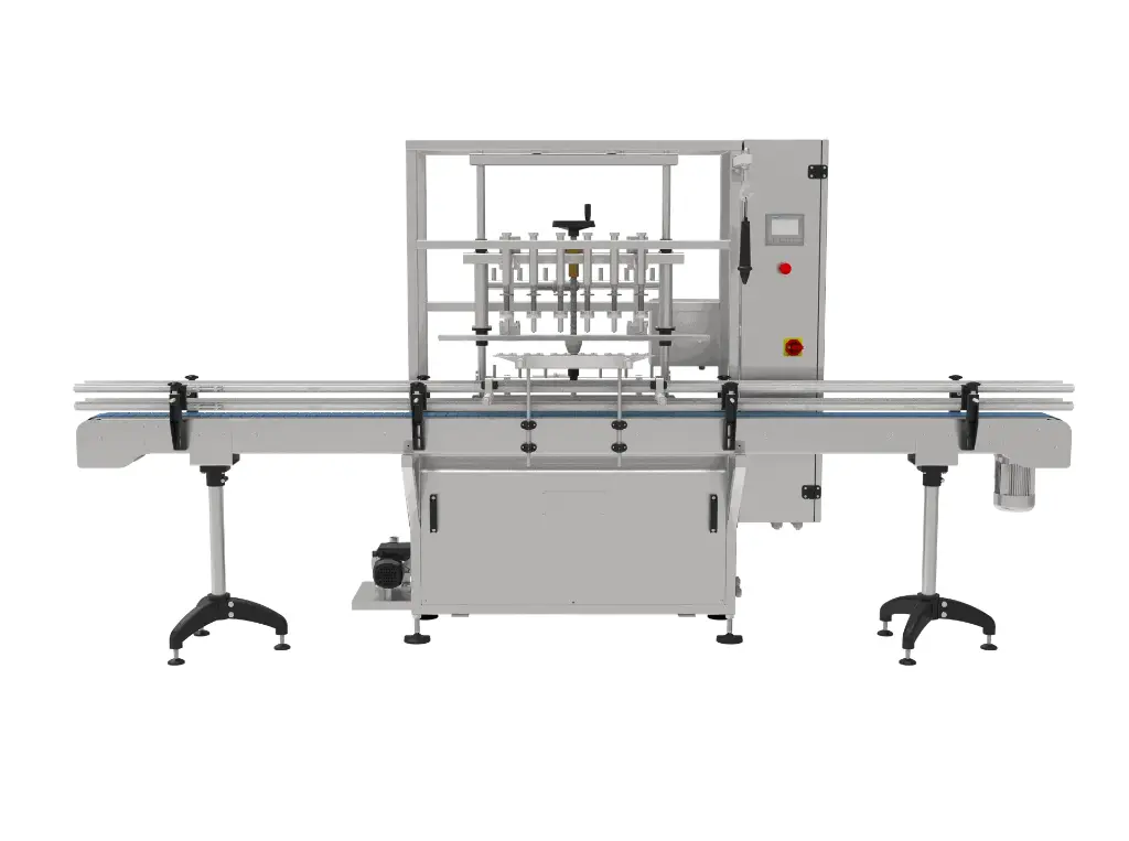 Semiautomatic Overflow filling machine 6 nozzles